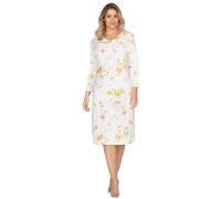 e.Femme® Jana 1092 - Camicia da notte da donna, manica 7/8, 100% cotone, 42