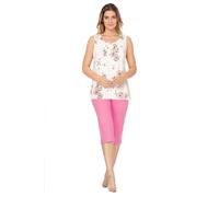 e.Femme® Pigiama da donna Jana 1158 senza maniche, 100% cotone, Colore: rosa., 46
