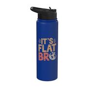È Flat Bro - Flat Earth Society Flat Earther Stainless Steel Insulated Water Bottle