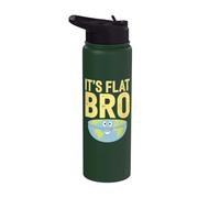 È Flat Bro - Flat Earth Society Flat Earther Stainless Steel Insulated Water Bottle