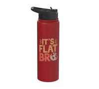 È Flat Bro - Flat Earth Society Flat Earther Stainless Steel Insulated Water Bottle