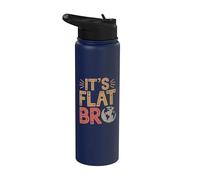 È Flat Bro - Flat Earth Society Flat Earther Stainless Steel Insulated Water Bottle