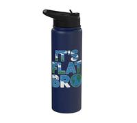 È Flat Bro - Flat Earth Society Flat Earther Stainless Steel Insulated Water Bottle