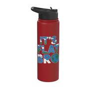 È Flat Bro - Flat Earth Society Flat Earther Stainless Steel Insulated Water Bottle