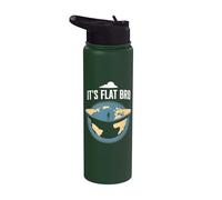 È Flat Bro - Flat Earth Society Stainless Steel Insulated Water Bottle