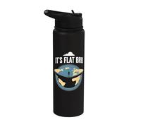 È Flat Bro - Flat Earth Society Stainless Steel Insulated Water Bottle