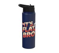 È Flat Bro - Flat Mars Society Stainless Steel Insulated Water Bottle