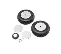 E-Flite-PT-17 PT-17 1,1 m: Set di Ruote, Colore Grigio/Argento, EFL3361