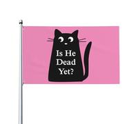 È già morto? Bandiera 4x6 "Gatto contro le tariffe doganali", resistente ai raggi UV e allo sbiadimento, per decorazioni interne ed esterne.