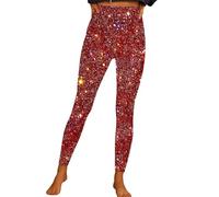 E Girl Zaino da donna stampato Sequin Sport Leggings con morbido e sottile Butt per zaino, C-hot rosa, L