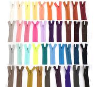 E-Goal 39 Colori 50 cm Zip Tailor per Cucire Nylon Coil Chiusura Chiusura Invisibile Cerniere per Borse Fai da te, Guinzaglio, Vestiti, Vestito
