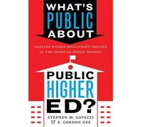 E. Gordon Gee Stephen M. Ga What's Public about Public Highe (Copertina rigida)