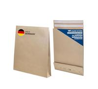 Bong Packaging - 69116 - Sacchetti a fondo quadro E-Green - 40 x 50 x 10 + 10 cm - carta kraft - avana - Bong Packaging - conf. 100 pezzi - 97515 - Conf. da 1 Pz. - 69116