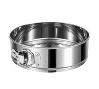 E-Gtong Teglia per torta a molla da 17,8 cm, in acciaio inox, a prova di perdite e antiaderente, con fondo rimovibile, teglia rotonda a molla per cottura