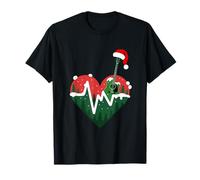 E-Guitar Natale Battito Cuore Felice Maglietta