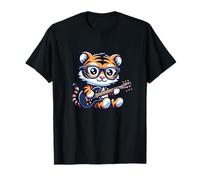 E-Guitar Tigre Rock Star Look Occhiali Maglietta