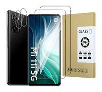 E-Hamii Pellicola Salvaschermo Compatibile con Xiaomi Mi 11i/Redmi K40 [2 Pezzi] + Pellicola Fotocamera [2 Pezzi] Vetro Temperato 9H [AntiGraffio,Senza Bolle] [Trasparente]