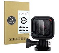 E-Hamii Proteggi schermo compatibile con GoPro Hero4/Hero5 Session,[resistente ai graffi, ad alta definizione, senza bolle], [3 Pack] Protezione in vetro temperato per GoPro Hero4/Hero5 Session