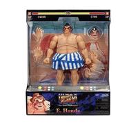 Jada Toys Street Fighter Figura E. Honda (16 cm) - Personaggio mobile da collezione e azione in Street Fighter 2: The Final Challengers, con testa alternativa, mani e accessori, a partire dai 13 anni