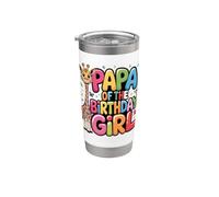 È il compleanno di mio padre Panda daddy Family Bday Bicchiere termico in acciaio inox doppia parete