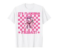 È Il Flamingo Friday! TGIF Flamingo Girl Mom Pink Coquette Maglietta