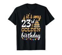 È Il Mio 23esimo Compleanno d'oro Buon Giorno a Me 23 Anni Maglietta