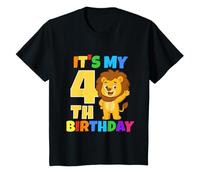 È Il Mio 4° Compleanno, Festa a Tema Lion Safari Jungle, 4 Anni Maglietta