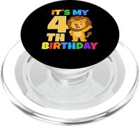 È il mio 4° compleanno, festa a tema Lion Safari Jungle, 4 anni PopSockets PopGrip per MagSafe