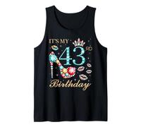 È Il Mio 43esimo Compleanno Carina reginetta del Compleanno di 43 Anni Canotta