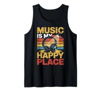 È Il Mio Amante Della Musica Happy Place Dj Cuffie Canotta