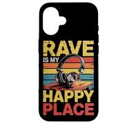È Il Mio Amante Della Musica Happy Place Dj Cuffie Custodia per iPhone 16