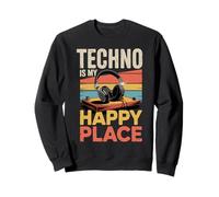È Il Mio Amante Della Musica Happy Place Dj Cuffie Felpa