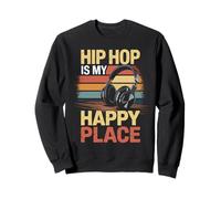 È Il Mio Amante Della Musica Happy Place Dj Cuffie Felpa