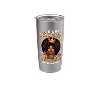 È il mio compleanno giugno maggio Gemini Queen donne afroamericane Bicchiere termico in acciaio inox doppia parete