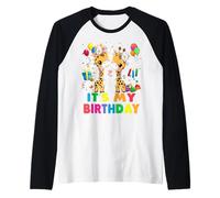 È Il Mio Compleanno per Ragazze Giraffa Maglia con Maniche Raglan