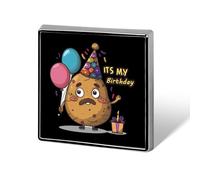 È il mio compleanno Spilla a forma di patata per uomo e donna Distintivo quadrato Spille da colletto e risvolto Accessori per giacca e abito