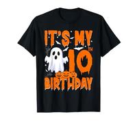 È Il Mio decimo Compleanno Buon Halloween Ghost Boys Kids Girls Maglietta