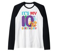 È il mio decimo compleanno Pittura Artista di 10 anni Maglia con Maniche Raglan
