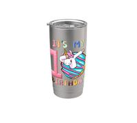 È il mio decimo compleanno Ragazze di 10 anni Dab Unicorn & Donut Bicchiere termico in acciaio inox doppia parete