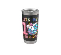 È il mio decimo compleanno Ragazze di 10 anni Dab Unicorn & Donut Bicchiere termico in acciaio inox doppia parete