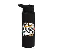 È il mio gioco d'azzardo Lucky Night Casino Stainless Steel Insulated Water Bottle