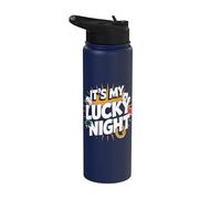 È il mio gioco d'azzardo Lucky Night Casino Stainless Steel Insulated Water Bottle