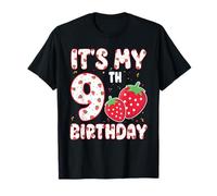 È Il Mio NONO Compleanno, Festa per 9 Anni a Tema Fragole Maglietta
