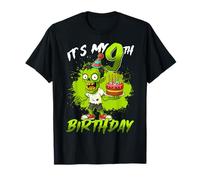 È Il Mio NONO Compleanno Zombie di 9 Anni Happy Halloween Kids Maglietta