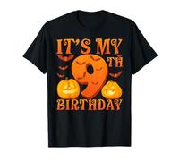 È Il Mio NONO Compleanno, zucche, 9 Anni, Halloween Day, Bambini Maglietta