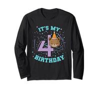 È Il Mio Quarto Compleanno Teddy Bear Child Girl Maglia a Manica
