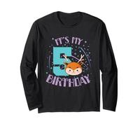 È Il Mio Quinto Compleanno Deer Child Girl Maglia a Manica