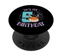 È il mio quinto compleanno Deer Child Girl PopSockets PopGrip Adesivo