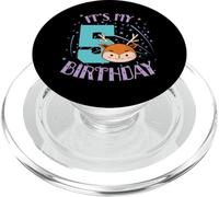 È il mio quinto compleanno Deer Child Girl PopSockets PopGrip per MagSafe