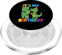 È il mio quinto compleanno Dinosauro T-Rex Bambino di 5 anni divertente PopSockets PopGrip per MagSafe
